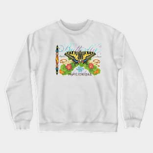 Illuminated Swallowtail Butterfly Crewneck Sweatshirt